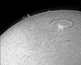 20121125 23:08 hrs UT, 63 1050mm EFL 25 Powermate and 05xFR Ha Daystar