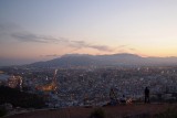 Malaga at dusk from Monte Victoria (Monte de las Tres Letras)
