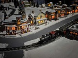 A train on the Christmas layout