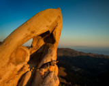 Leo rock-climbing at Corral Canyon