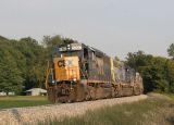 Evansville Western takes a CSX powered grain train west through rural Posey County.