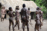 The Yakel men gather for a dance demonstration