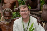A hug from the elderly Yakel chief of Louinio Nambas Kastom Village, Tanna
