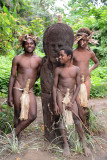 Yakel guys with the village icon, Tanna