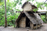 The only two-level hut I spotted