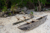 Vanuatu outrigger canoe at Tannas Blue Hole