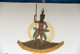 Coat-of-Arms of the Republic of Vanuatu - Melanesian Warrior with Tusk of Boar