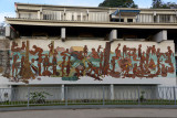 Mural of village life, Port Vila