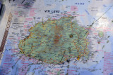 Map of Viti Levu, Fijis main island