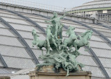 Sculpture on the southeast corner of the Grand Palais, Avenue Winston Churchill