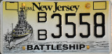 Battleship New Jersey License Plate