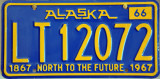 1967 Alaska License Plate