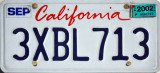 California License Plate