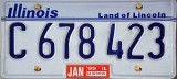 Illinois License Plate