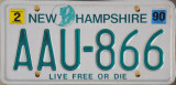 New Hampshire License Plate