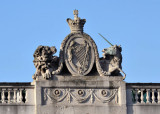 Irish Harp with the British Crown, Lion and Unicorn, Dublin Custom House