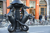 Dublin lamp post with the mythological hippocampus - half-horse, half-fish
