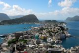 Ålesund looking west from the Fjellstua on Mt. Aksla