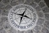 Compass rose in the Korsa pedestrian tunnel, lesund