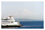 Ferry Hyak with Mt. Rainier in Background, as Viewed from a Passing Ferry