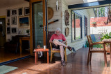 Fred on our covered deck 