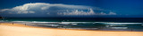Manly Beach with storm cloud panorama 