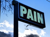 At the first sign of pain ....