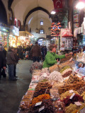 Istanbul bazaar. Martina completes a transaction!