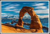 Delicate Arch and the Snowy La Sal Mountains