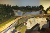 Overall view of new sweeping mainline double track curve