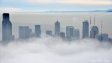 Seattle above Fog, West Seattle, Puget Sound, Washington 