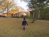 Nina trying to catch the squirrelly