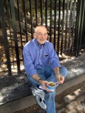Me enjoying a cup of wonderful Freddo ice cream in Recoleta