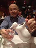 Me and a Pinguino - a popular style of wine carafe in Buenos Aires