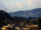Morning light, 500mm equiv  zoom, iso100, 1/125 sec. Golden Gate Bridge. 0432r
