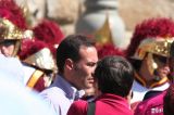 Band entertained in the piazza.