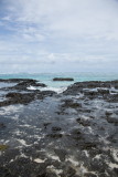 Moorea reef near a motu