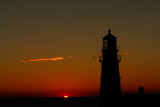 DSC00008plane.jpg PORTLAND HEAD LIGHT LIGHTHOUSES HERE COMES THE SUN! fedex lines up to land by donald verger