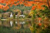 566DSC09907st.jpg The Little White Church in the FALL Eaton NH  ... see them all at...