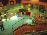 Bottom of Atrium, reception and shore tours desks