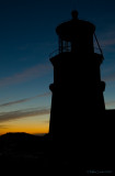 Split Rock silhouette at dusk