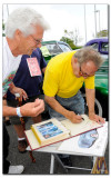 Signing his book