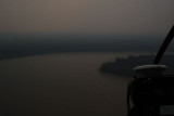 Tanana River in the smoke