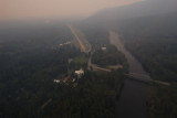 Manley Airstrip in the smoke