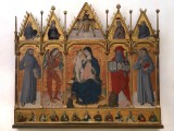 Maestro dei polittici crivelleschi, Maternit in trono tra i Santi Francesco, Michele Arcangelo, Girolamo e Antonio da Padova