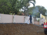 impregnating the wall with hot oil