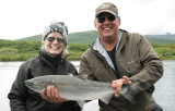 John and Denise holding one of the silvers
