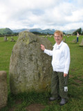 Sharon with Castle Rigg stone
