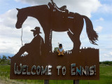 Arriving at Ennis, en route to Yellowstone