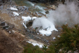 Volcanic hot springs in the park which heat the pools